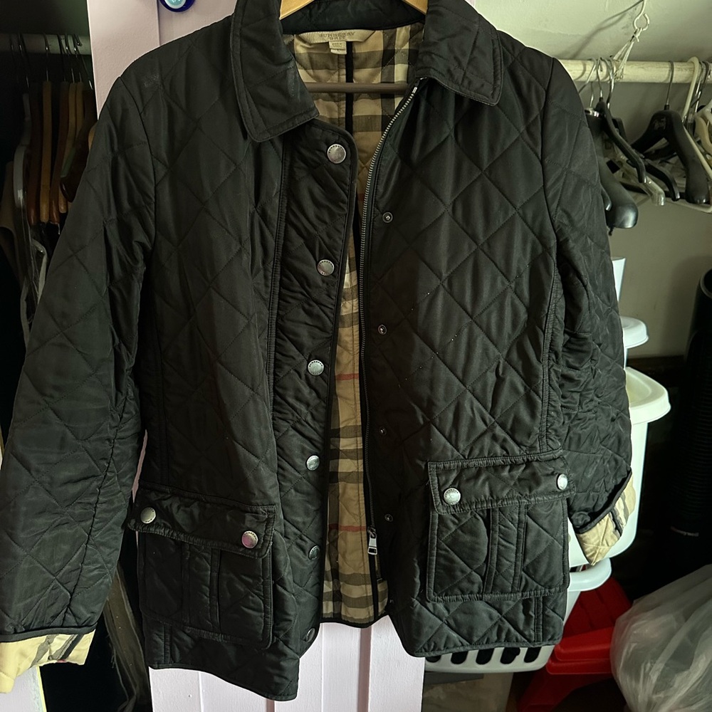 Burberry Black Utility Jacket Quilted Design